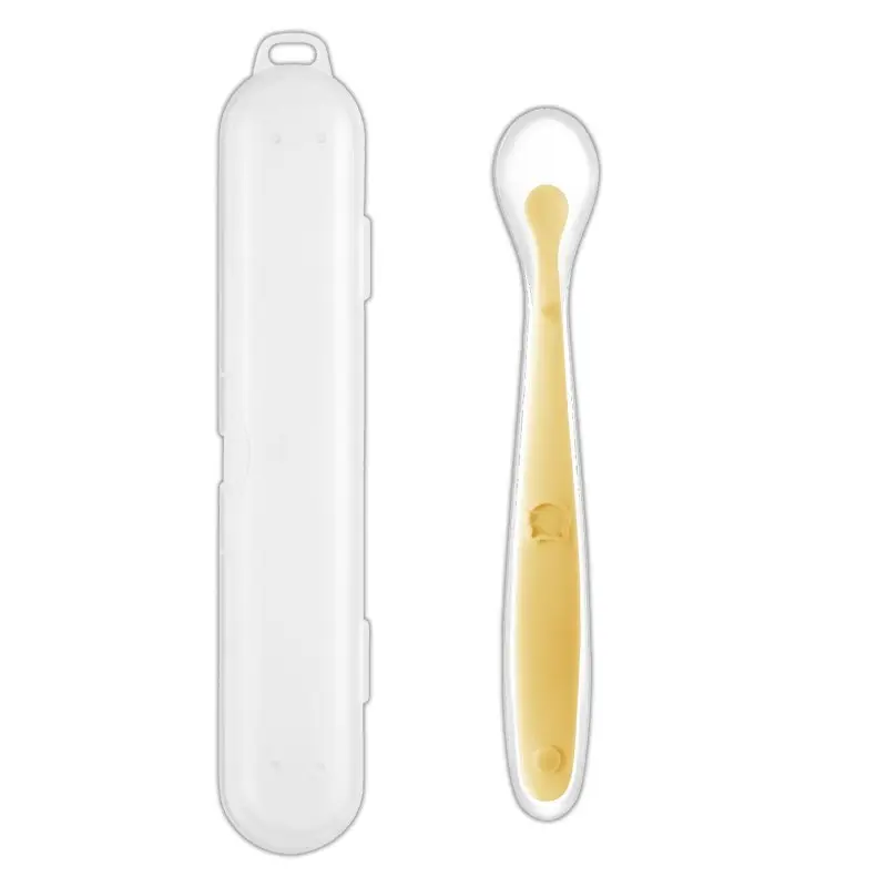 Silicone Feeding Spoon With Case