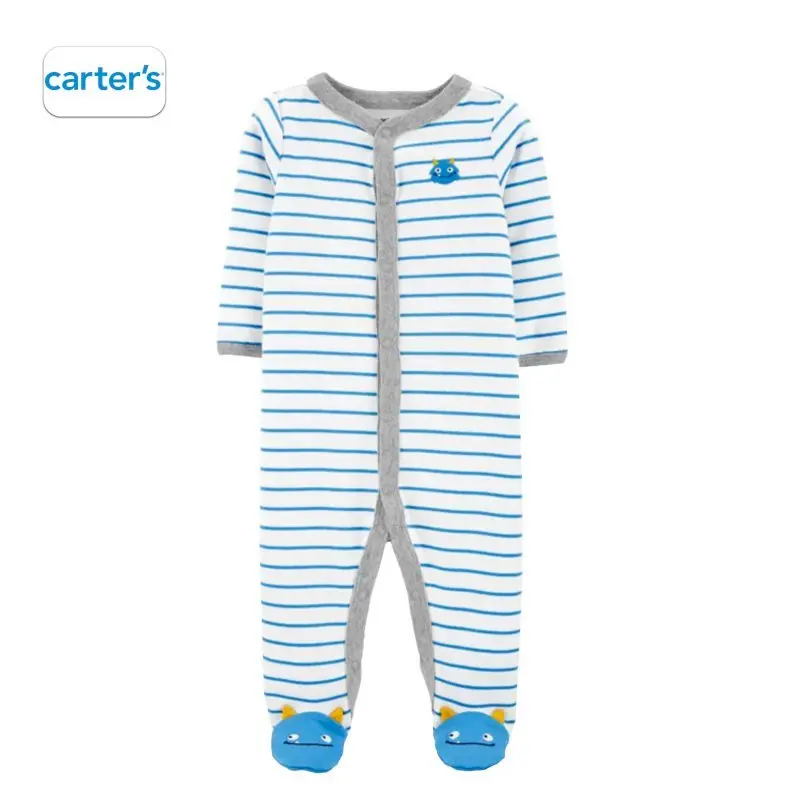 CARTER'S Blue Monster Feets Sleepsuit