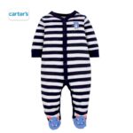 CARTER'S Navy Monster Feets Sleepsuit