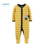CARTER'S Construction Truck yellow Sleepsuit