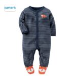CARTER'S Navy Fox Feets Sleepsuit