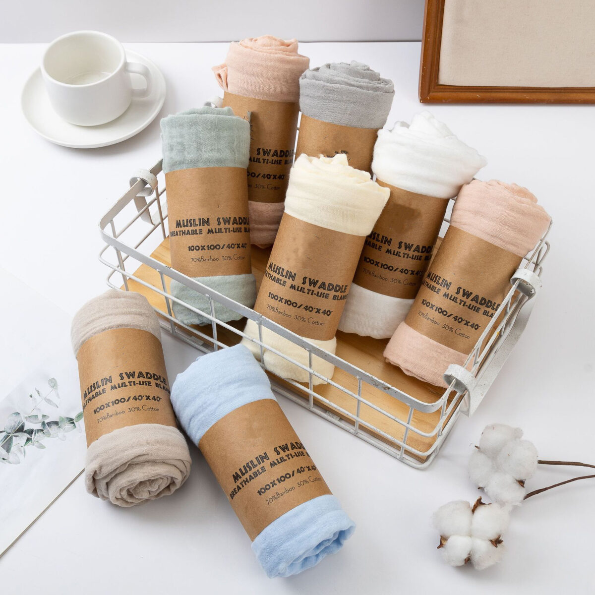 ⁦Baby Bamboo Swaddle⁩ - الصورة ⁦1⁩