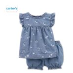 Carter’s 2-pieces Blue with white flowers Set