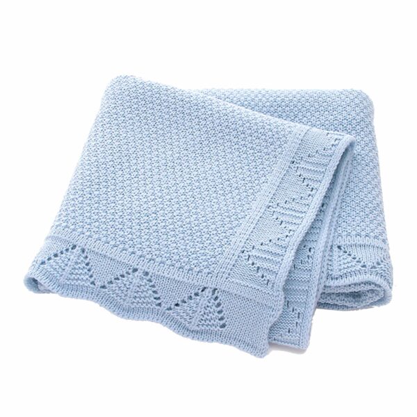 Blue Baby Knit Blanket
