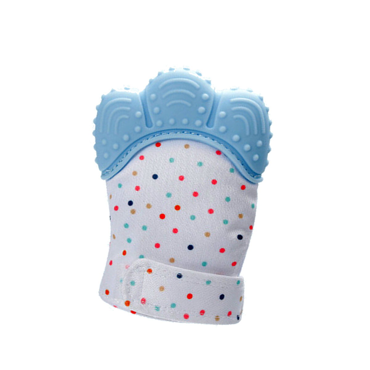 Infants Blue Teething Mitten - Image 1