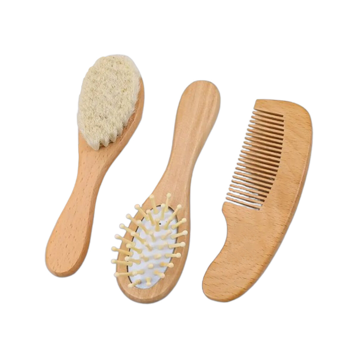 ⁦Baby Comb And Brush Set 3 Pieces⁩ - الصورة ⁦1⁩