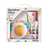 5 Pcs Bamboo Fiber Feeding Set