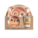 5 Pcs Bamboo Fiber Feeding Set