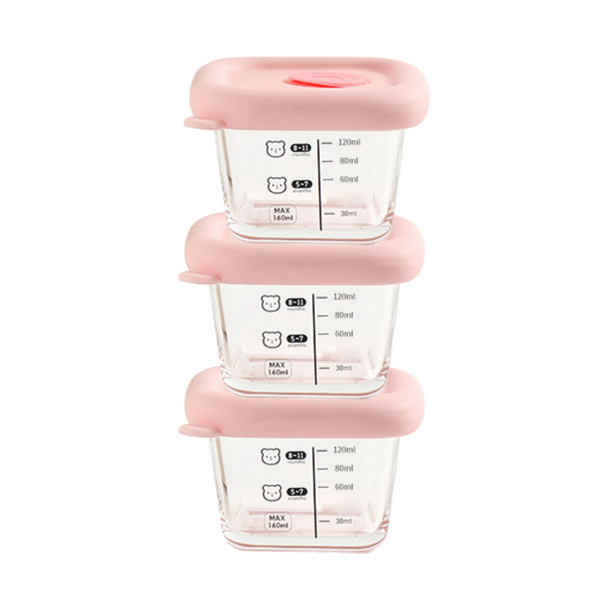 3 Glass Food Containers Set -160 ml - Image 3